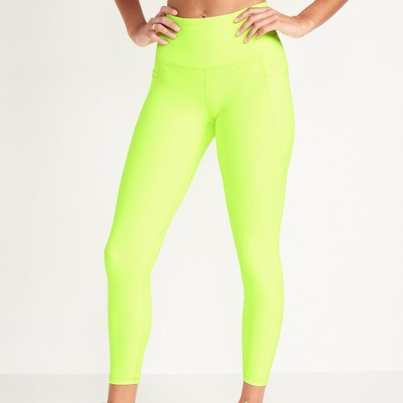 Old Navy High-Waisted PowerSoft 7/8-Length Side-Pocket Leggings For Women New - Picture 2 of 4